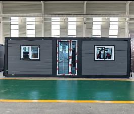 China 56 vierkante meter vloeroppervlakte Uitbreidbaar containerhuis met isolatie van polyurethaanfoom L9000*W6220*H2480 Uitgebreide grootte Te koop