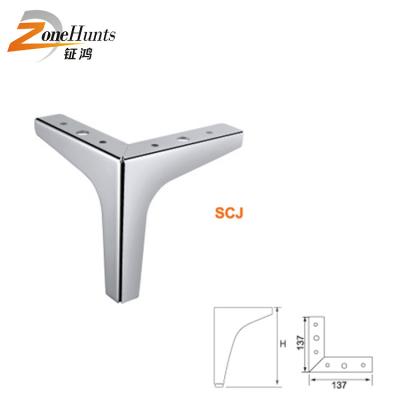 China Strong High Quality Simple Design Sofa Foot Leg Supplier Patio Furniture Metal Funiture Triangular Leg for sale