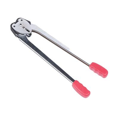 China 2021 Hot Selling Red Rust Small Hardware Hand Manual 13 - 19mm PP /PET Plastic Tensioner Hand Tying Tool For Plastic Strap for sale