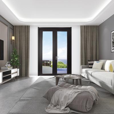 China New Style French Door Hinges Modern Products Soft Narrow Aluminum Doors Modern Glass Door for sale