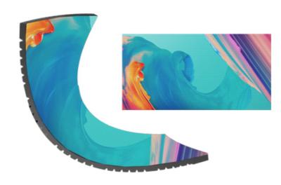 China P2.5mm Flexible LED Display Modules Lichtgewicht Hoge helderheid en veelzijdigheid voor creatieve podium- en tentoonstellingsinstallaties Te koop