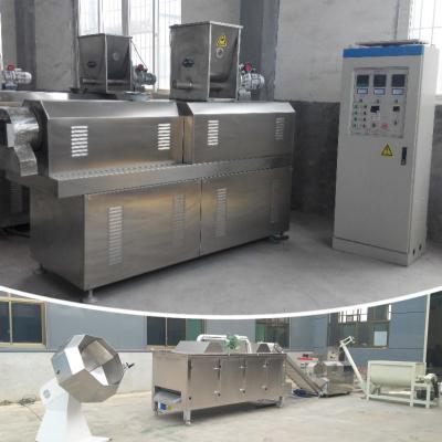 China 200 tot 500 kg/uur Twin Screw Dry Pet Food Extruder Dry Type Fish Feed Extruder Te koop