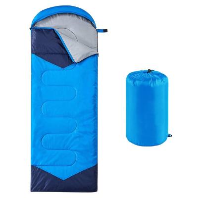 China Envelope type lightweight portable sleeping bag for 3-4 hot and cold weather camping travel backpacking with waterproof bag for sale