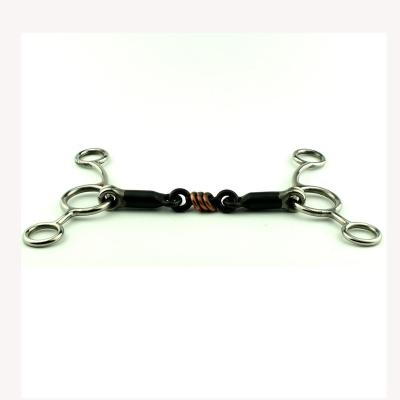 China Horse Racing Iron Soft Snaffle Bit Sliding Gag Horse Bit for sale