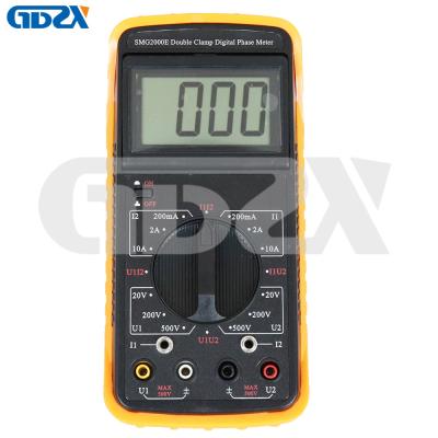 China SMG2000E Double Clamp Handheld Digital Phase Volt Ampere Meter For Multifunction for sale
