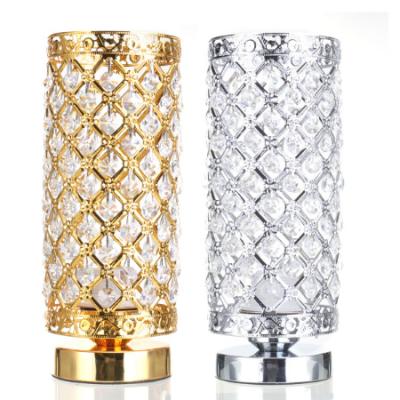 China Modern Luxury Custom Iron Table Light Leaded Iron Crystal Lamp Night Lamp Bedside Lamp Family Bedroom for sale