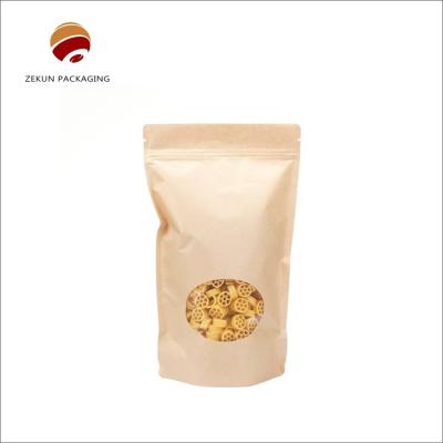 China EXW Customized Printing Kraft Paper Zip Lock Bag with Customized Printing and EXW Term for sale