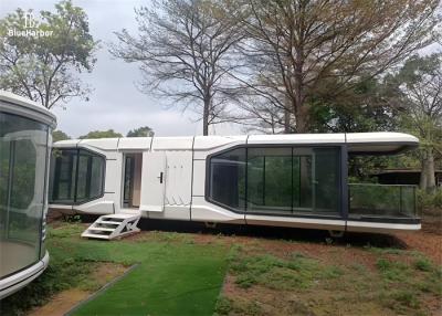 China Customized White Space Capsule Hotel with Steel Security Door and Panoramic Balcony for sale