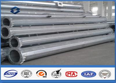 China Galvanized tubular steel utility poles , Steel Q345 High Voltage high mast pole for sale