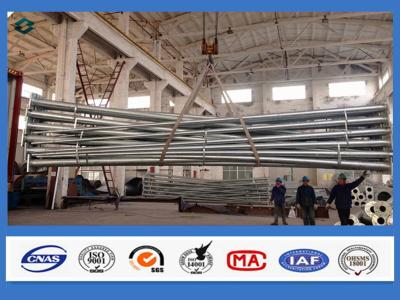 China 7.6M Conical Tapered Hot dip Galvanized Street Lamp Steel Pole for sale