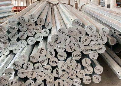 Cina la immersione calda spessa 3mm di 30ft ha galvanizzato l'acciaio ottagonale Palo del trasporto di energia in vendita