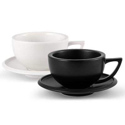 China MHW-3BOMBER 280ML Viable Coffee Mug With Saucer Ceramic Tumbler Kitchen Accessories 10 Ounce Coffee Mug Tea Sets Kitchen Instruments for sale