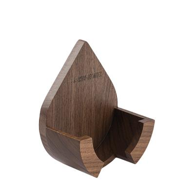 China Sustainable Droplet Coffee Portafilter Wall Rack 51/54/58 Mm Solid Wood Hanger Espresso Filter Coffee Nuts Tools Storage for sale