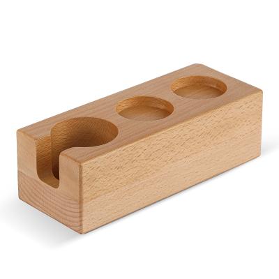 China MHW-3BOMBER Wooden Coffee Tamping Station Fits 51/53mm Portafilter Coffee Portafilter Stand Tamper Holder Bartender Tool for sale