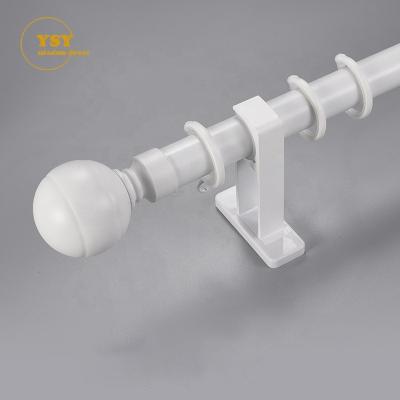 China Roman Rod Metal Black Aluminum Double Silents Strong Silent Curtain Rods With Finials And Brackets for sale