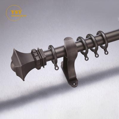 China Strong Outdoor Drapery Rods Roman New Design Single Curtain Rod Extendable For Bedroom Patio Decorating for sale