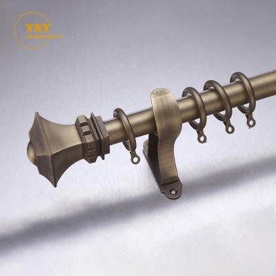 China Metal Anti-Brass Strong Drapery Poles Rods Accessories Eco-friendly Solid Stainless Steel Curtain Pipe Sets for sale