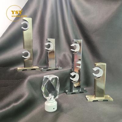China Contemporary Wholesale Aluminum Alloy Single Curtain Brackets Window AC Curtain Rods Brackets For Curtain Rods Pipe for sale