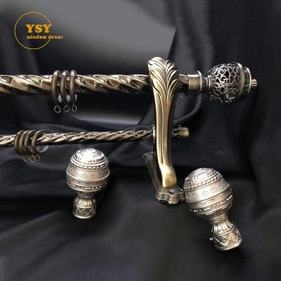 China Novelty Nickel Color Aluminum Metal Drapery Curtain Rods Caps Accessories Drapes Finials for sale