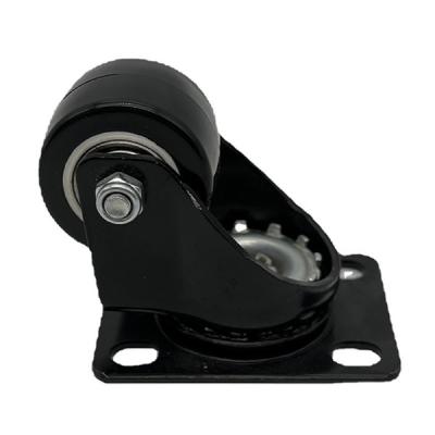 China 1.5 Inch Heavy Duty PU Caster Wheel Factory Furniture Castors for sale