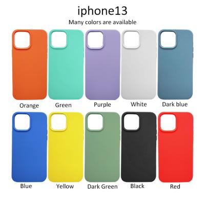 China Fashion Silicone Shockproof Colorful Liquid Case Phone Back Cover For iPhone 12-13 Series for sale