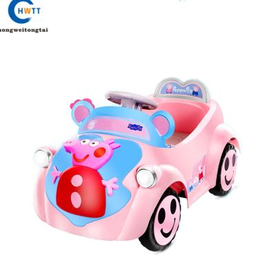 China Toy Children Electric Car Four Wheel Driven Double Ride On With Swing Child Remote Control Electric Ride Car for sale