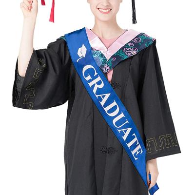 China Soft Satin Graduate Sash Satin 2022 Graduate Doule Advocate Sash Graduation Gifts For Girl Celebration Graduate Gift Supplies for sale