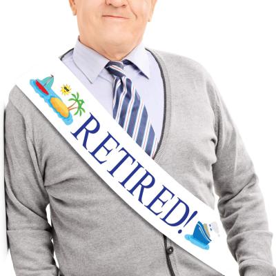 China Satin 2022 Satin Retired Sash Retirement Party Supplies Decoration for sale