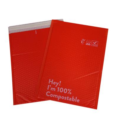 China Shock Resistance ECO Friendly Custom Red Bubble Mailers Bubble for Padded Envelope Shipping Packaging for sale