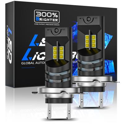 China Aluminum+PC LIGHTOWL H7 LED 9006 headlight bulb ah12SMD 2525 H4 H8/H9/H11 9005 LED chip H10 4300K 6500K 8000K 12 light fog lamp 12V for sale