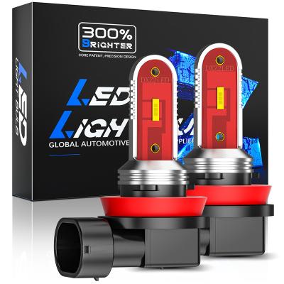 China Aluminum+PC LIGHTOWL 2Pcs H8/H9/H11 LedH7 HB4 9006 2525SMD 6000K Fog Lamp Bulb HB3 9005 Driving Light Car LED White Light 12V 24V for sale