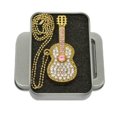 China Flash lanyard u disk player usb,guitar usb crystal stick for sale