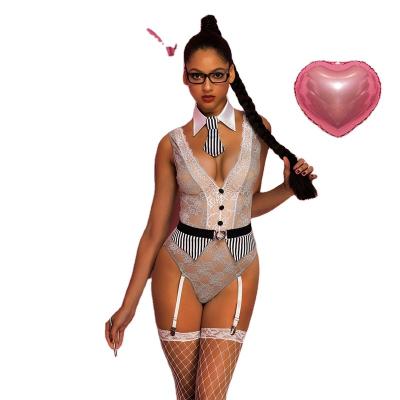 China Newest Design One Size Sexy Women's Cosplay Sexy Underwear Clothing Fashionable Luxury Lace Luxury Suit For Cosplay Party for sale