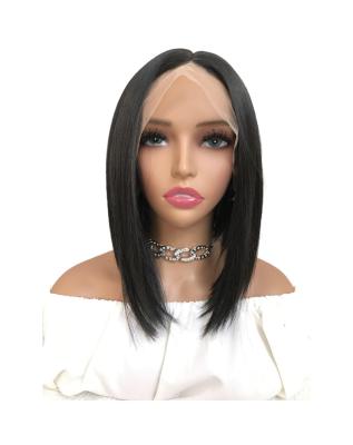 China Body Wave 2023 New bright black T--part Lace Bob synthetic lace front wig For Black Women natural hairline full lace wig for sale