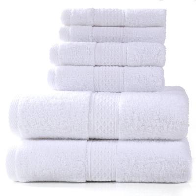 China QUICK DRY Hotel Towels Bath Set Luxury Hotel 100% Cotton 6 Piece Bath Towel Set for sale