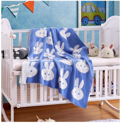 China Anti-static Fast Shipping Solid Jersey 100% Organic Cotton Knitted Baby Blankets For Spring And Summer for sale