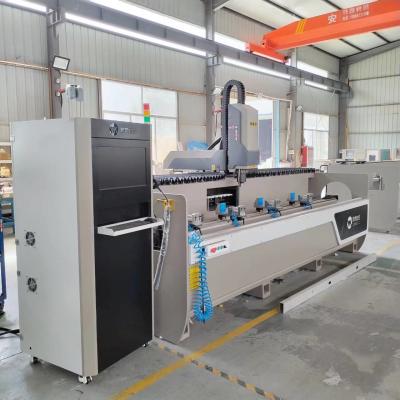 China 3 Axis CNC Controlled Profile Machining Center Working With Profile 3 Sides On Window Door Area for sale
