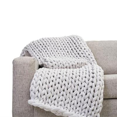China New Product Hot Sale Weighted Soft Throw Knitted Weighted 15 Pound Chunky Knit Weighted Blanket for sale