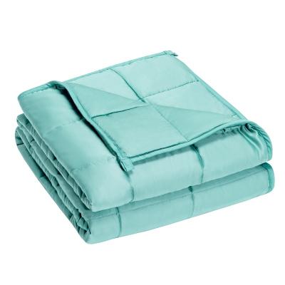 China Hot Selling High Quality Folded Weighted Blanket Glass Beads Filling All Season Weighted Cooling Blanket For Kids for sale