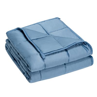 China Custom Size Folded 10/15/20 Pound Cotton Cooling Adult Sensory Autism Weighted Blanket for sale