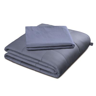 China Folded Manufacturers Wholesale Cheap Large 20Lbs 30Lbs Knitted Weighted Sleep Blanket For Adults for sale