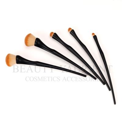 China 5pcs Boneybeauty Plastic Handle Face Makeup Brush Set Anti Bac Long Lasting for sale
