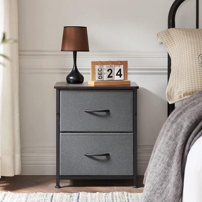 China Adjustable (other) Attached 2 drawers, nightstand small dresser, fabric bucket, suitable for bedroom nursery closet living room for sale