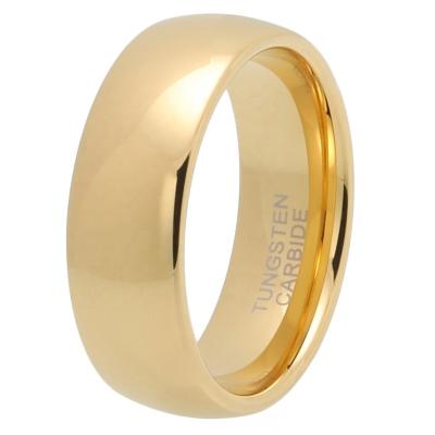 China Wholesale Dropshipping CLASSIC 8mm Domed Polished Fashion Jewelry Tungsten Engagement Wedding Band Ring For Men Women for sale