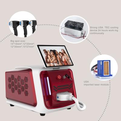 China Schoonheidssalon Draagbare diode lasermachine 808nm-810nm Permanente haarverwijderingsapparatuur Te koop