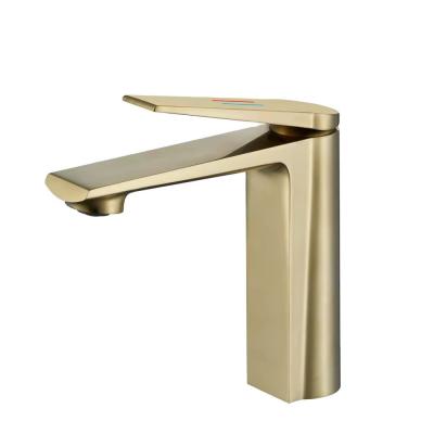 China Ceramic Valve Core Single Handle Brass Basin Faucet for Modern Design Hotel Bathroom for sale