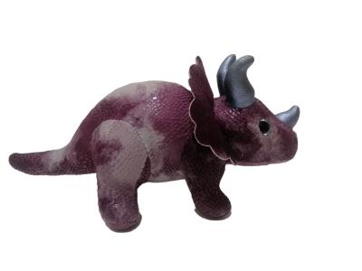 China Polyester die van pluche de Purpere Triceratops Speelgoed 26cm vullen Te koop