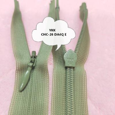 China Automatic Lock 25cm Invisible Zipper 2# Hidden Nylon Zipper For Dress for sale