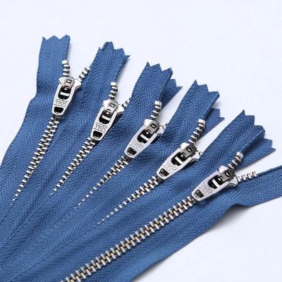 China Semi-automatic Head Jeans Zipper K Zipper 3# Antique Silver Zipper K For Jeans for sale