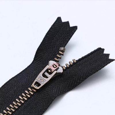 China Best viable antique brass zipper jeans zipper 3# zipper yk for jeans k for sale